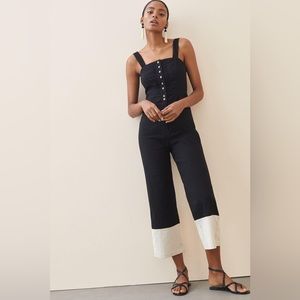 Maeve Colette Cropped Wide Leg Overalls